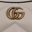 Gucci Small GG Marmont Bag White 777263