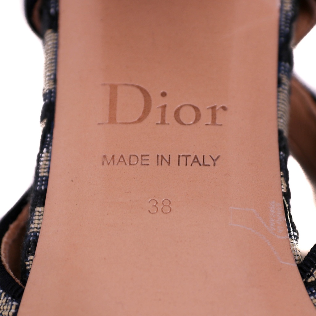 Christian Dior Idylle ballet heels in blue Iconic Toile de Jouy print Size 38