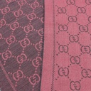 Gucci Pink GG Jacquard Pattern Knitted Scarf Size 48x180