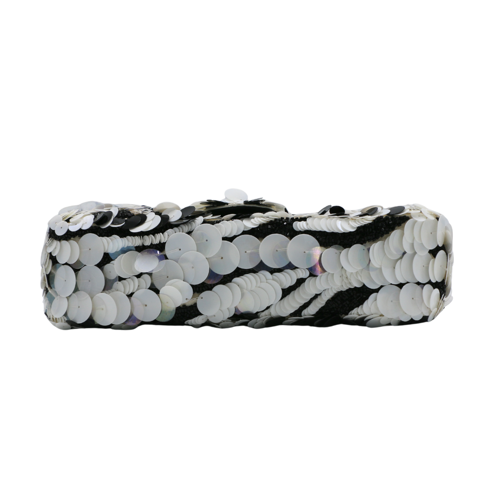 Gucci GG-Marmont Sequinned Zebra-Stripe Shoulder Bag 443497