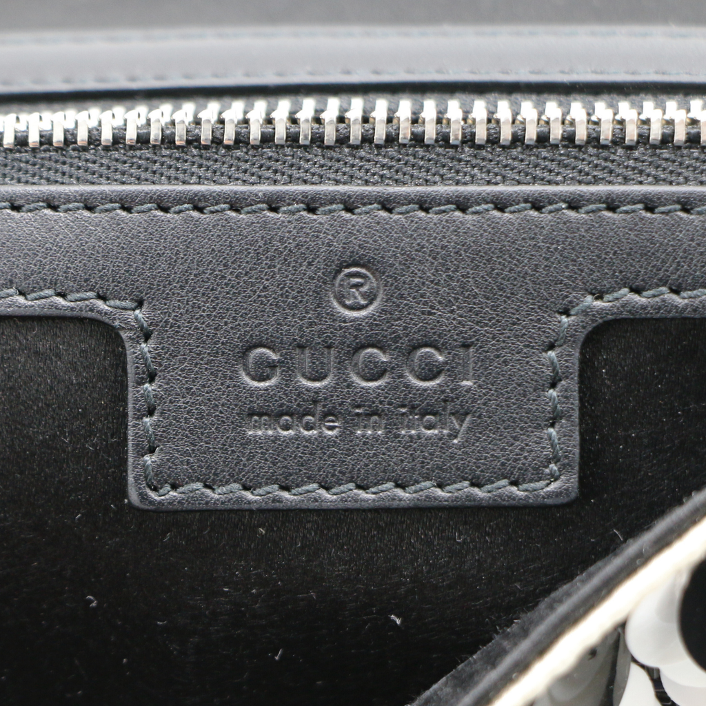 Gucci GG-Marmont Sequinned Zebra-Stripe Shoulder Bag 443497