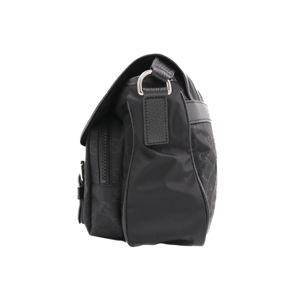 Gucci Messenger Black Nylon Leather Cross Body Bag 510335