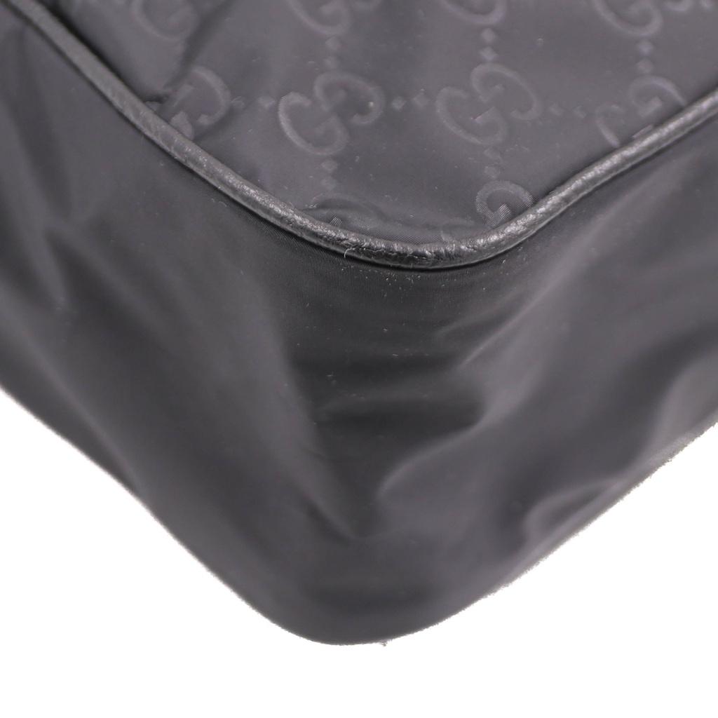 Gucci Messenger Black Nylon Leather Cross Body Bag 510335