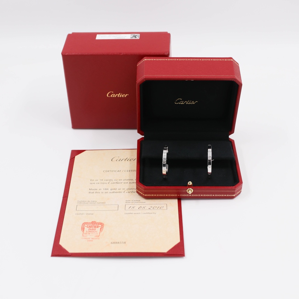 Cartier Love Hoops Earrings 750WG VM9913