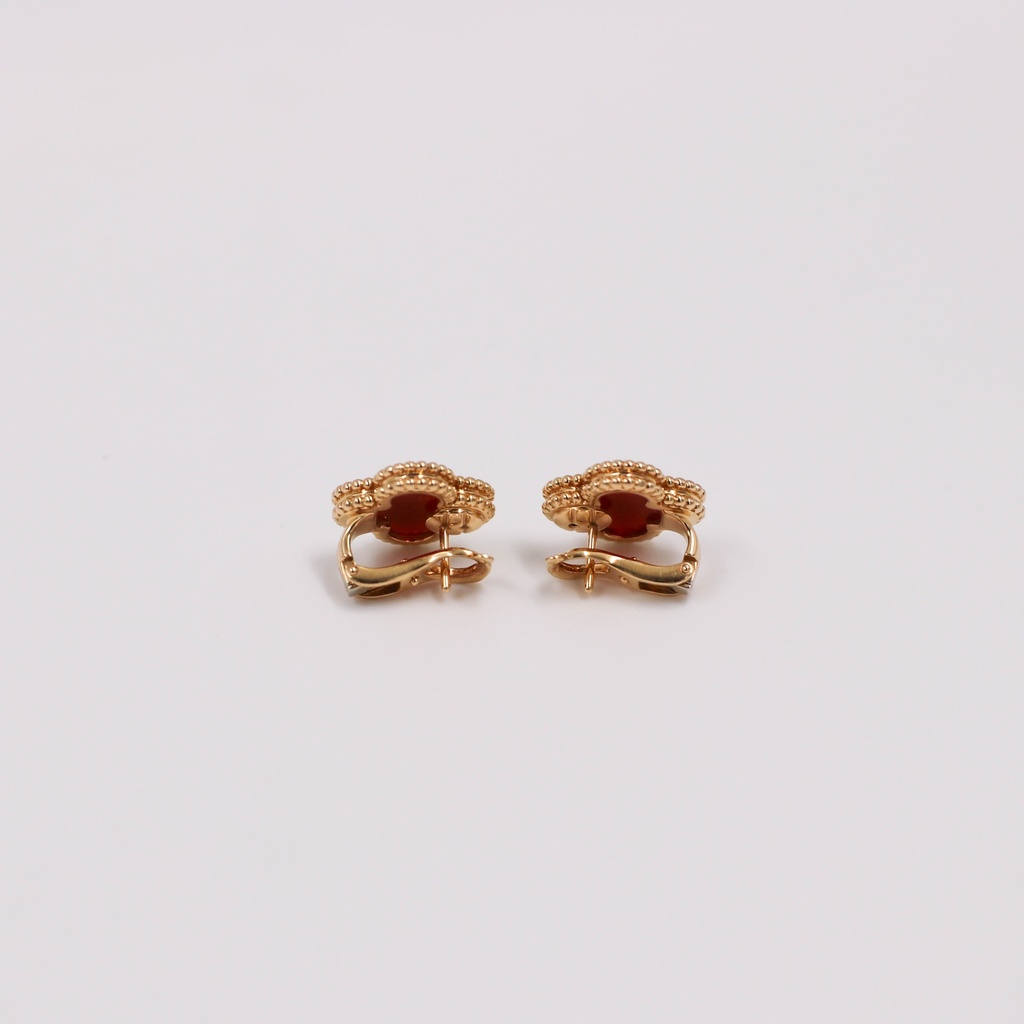 VCA Vintage Alhambra Earrings 750YG Carnelian JA288381 2018