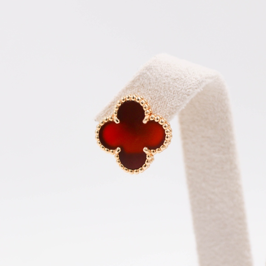 VCA Vintage Alhambra Earrings 750YG Carnelian JA288381 2018