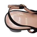 Christian Dior Ballet Slingback Pumps Lambskin Leather Black Size 37