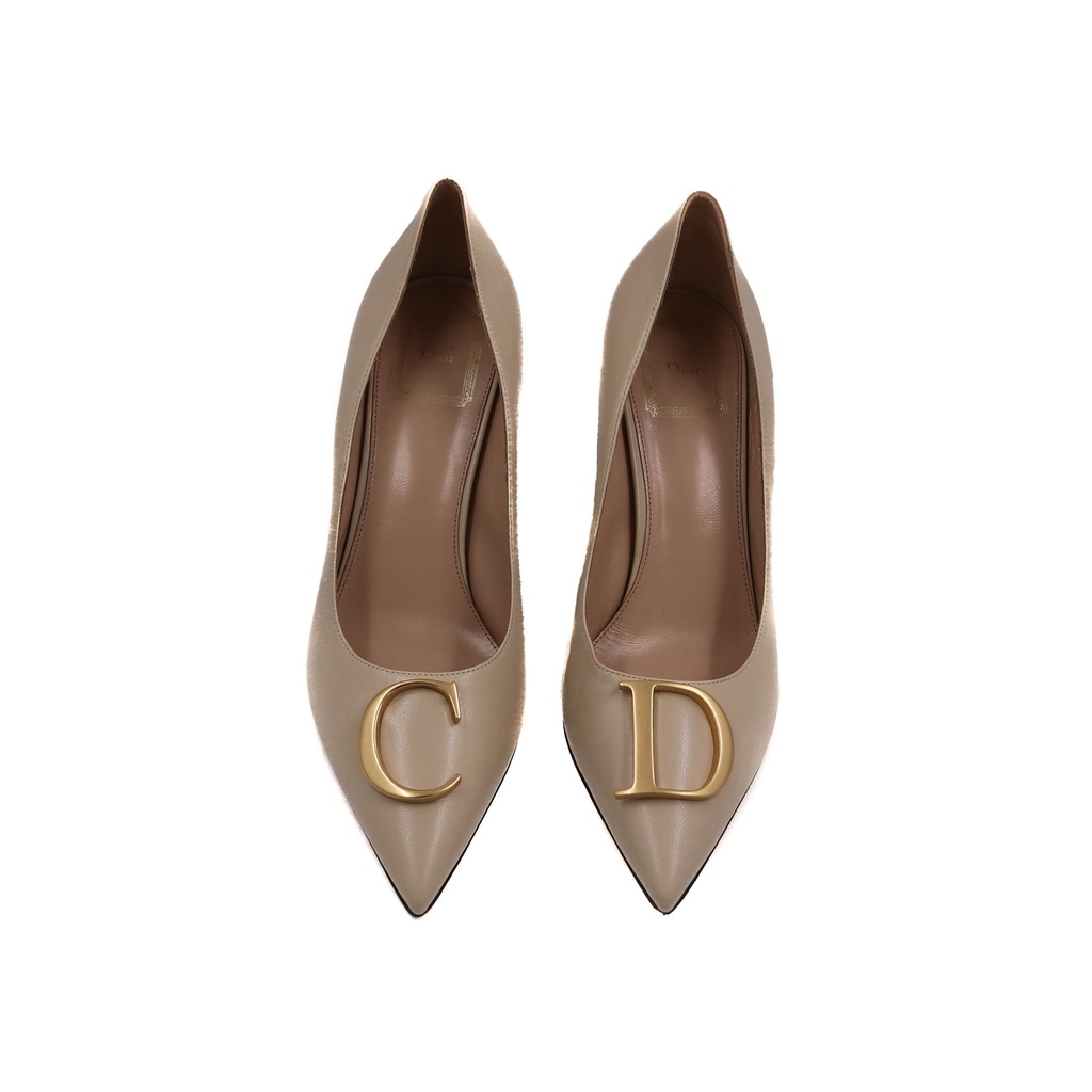 Christian Diot Decollete Dior Initials Beige Size 37 1/2