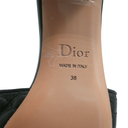 Christian Dior Lady Dior Heels Slide Lamskin Black In Size 38