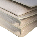 Saint Laurent Sunset Medium Bag White Crocodile-Embossed Leather