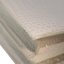 Saint Laurent Sunset Medium Bag White Crocodile-Embossed Leather