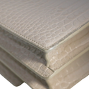 Saint Laurent Sunset Medium Bag White Crocodile-Embossed Leather