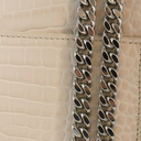 Saint Laurent Sunset Medium Bag White Crocodile-Embossed Leather