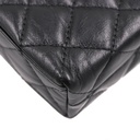 Chanel Shiny Aged Calfskin Quilted Nano Kelly Shopper Bag Black