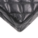 Chanel Shiny Aged Calfskin Quilted Nano Kelly Shopper Bag Black