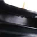 Chanel Shiny Aged Calfskin Quilted Nano Kelly Shopper Bag Black