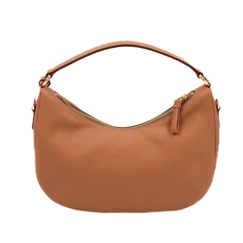 Prada Logo-plaque Shoulder Bag in Beige