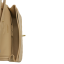 Chanel Medium Classic Double Flap bag crafted from caviar leather with beige gold-tone hardware