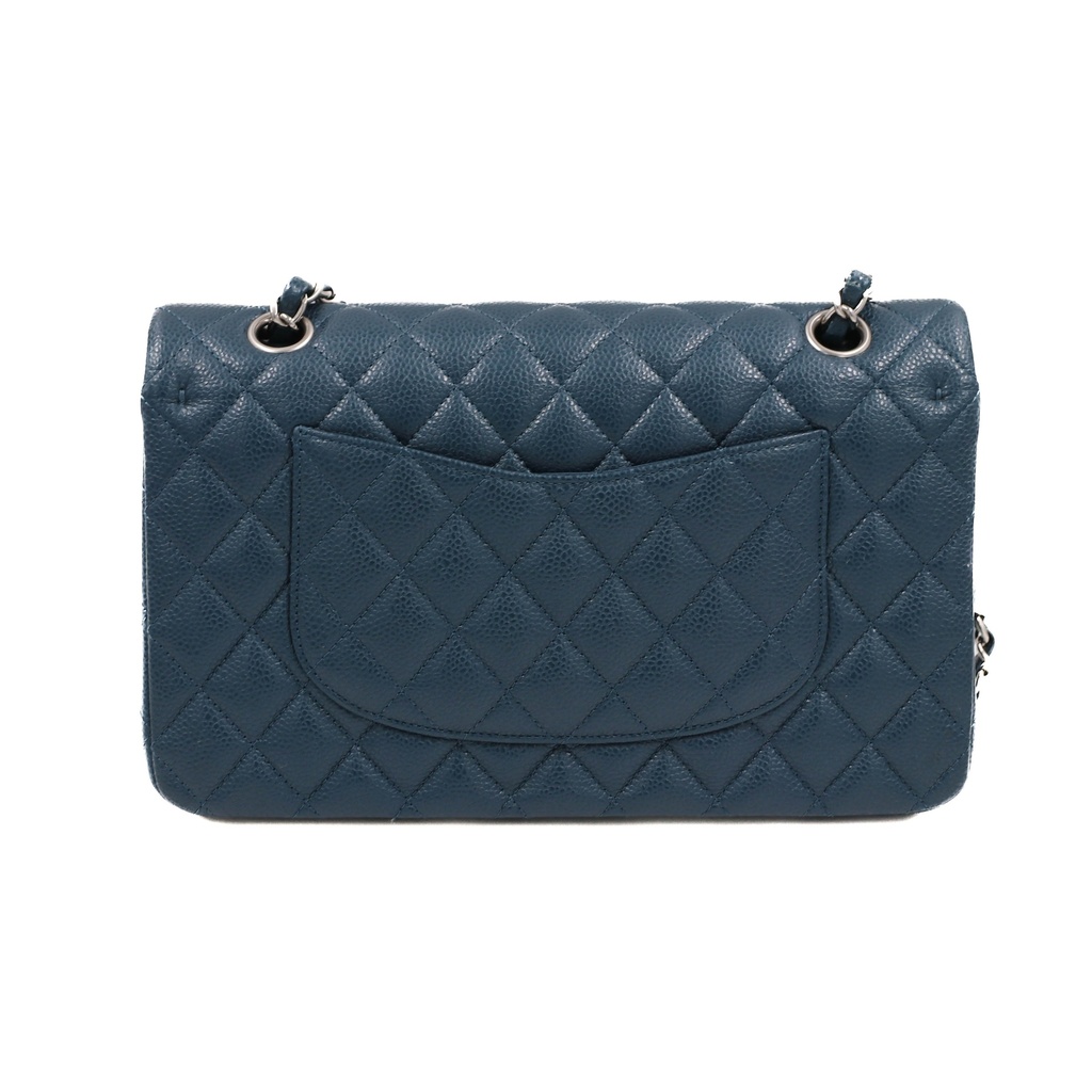 Chanel Classic Medium Caviar Double Flap Blue 