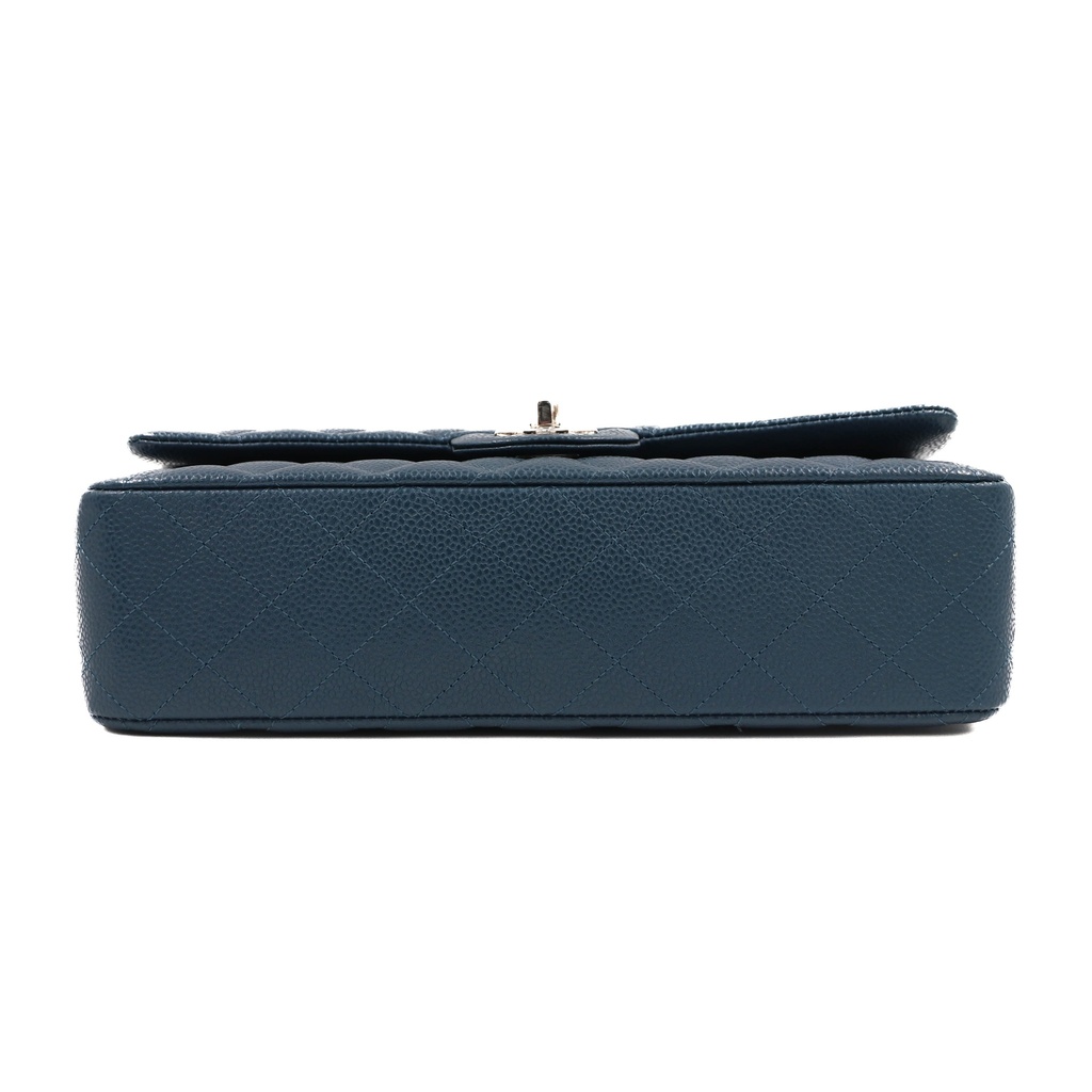Chanel Classic Medium Caviar Double Flap Blue 