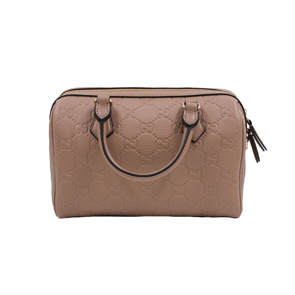 Gucci GG Emblem Small Top Handle Bag Dusty Pink 815255