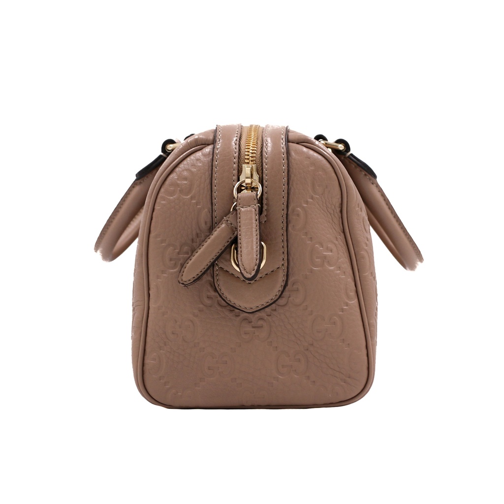 Gucci GG Emblem Small Top Handle Bag Dusty Pink 815255