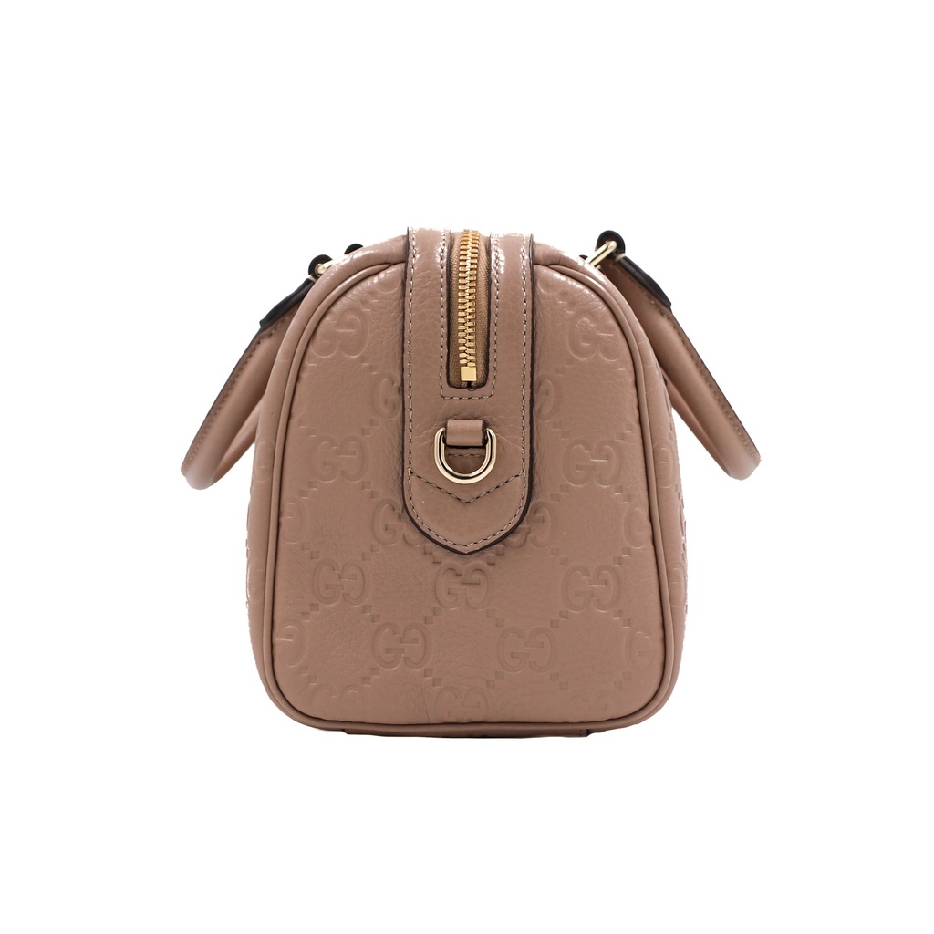 Gucci GG Emblem Small Top Handle Bag Dusty Pink 815255