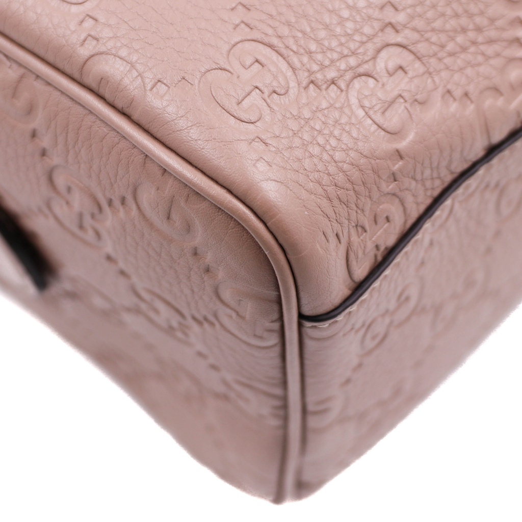 Gucci GG Emblem Small Top Handle Bag Dusty Pink 815255