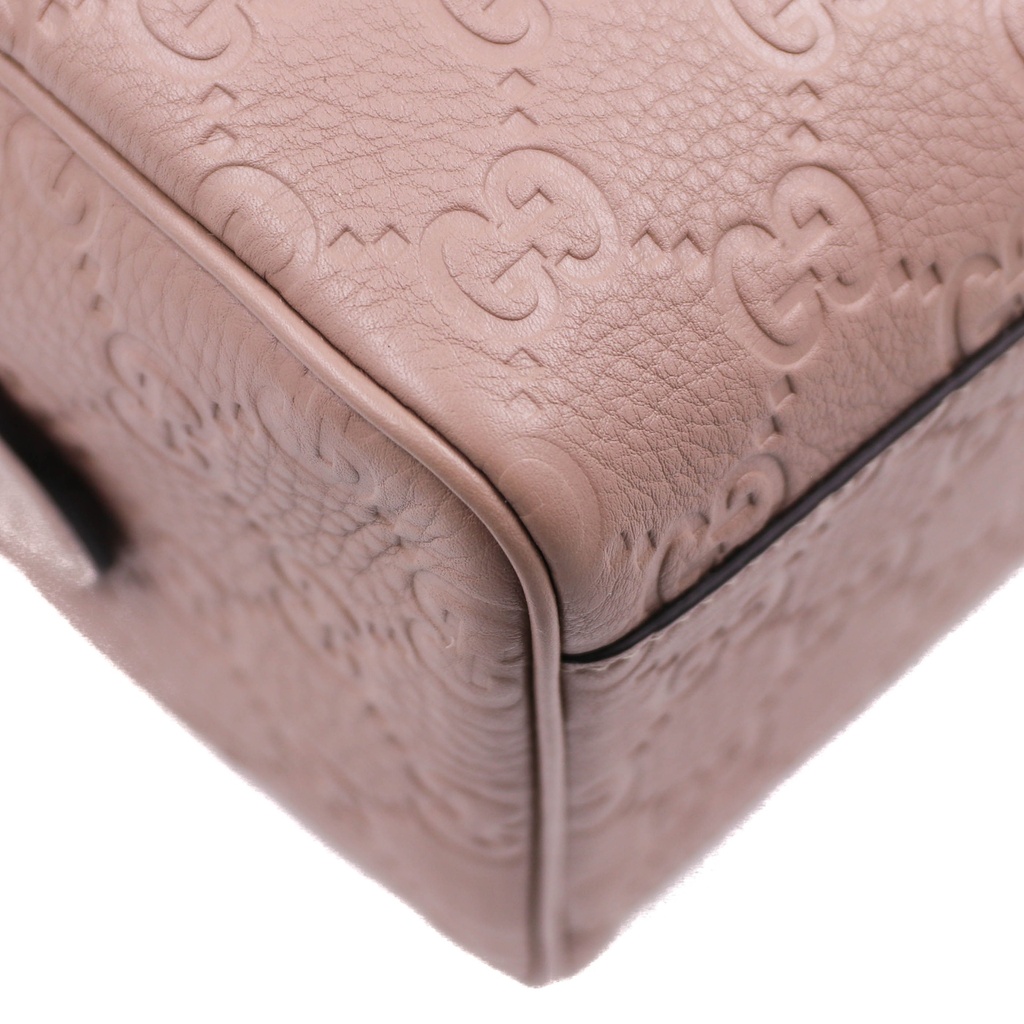 Gucci GG Emblem Small Top Handle Bag Dusty Pink 815255