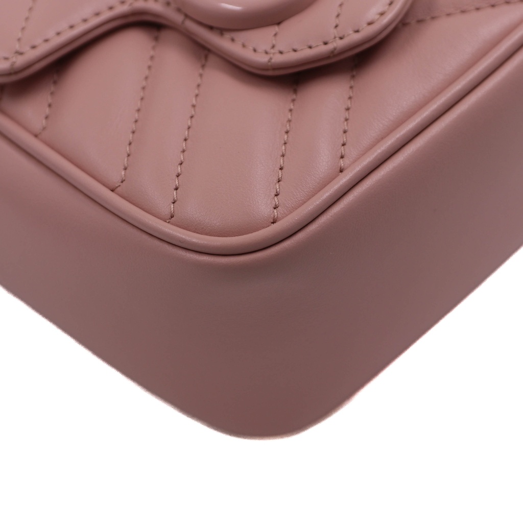 Gucci GG Marmont Mini Belt Bag in Dusty Pink 739599