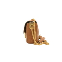 Fendi Baguette 3D FF Motif Chain Shoulder Brown Bag