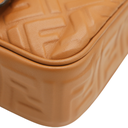 Fendi Baguette 3D FF Motif Chain Shoulder Brown Bag