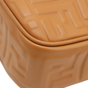 Fendi Baguette 3D FF Motif Chain Shoulder Brown Bag