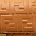Fendi Baguette 3D FF Motif Chain Shoulder Brown Bag