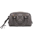 Gucci GG Matelassé Grey Leather Top Handle Bag 702251