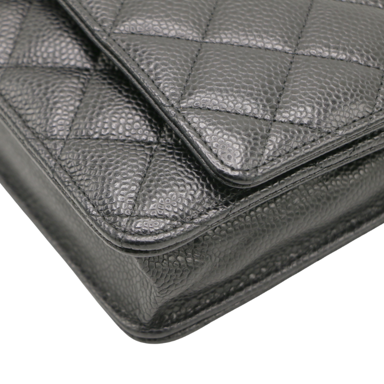 Chanel Classic Caviar Black Wallet on Chain 
