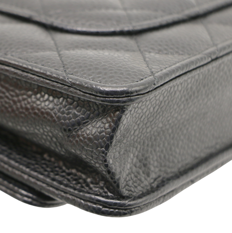 Chanel Classic Caviar Black Wallet on Chain 