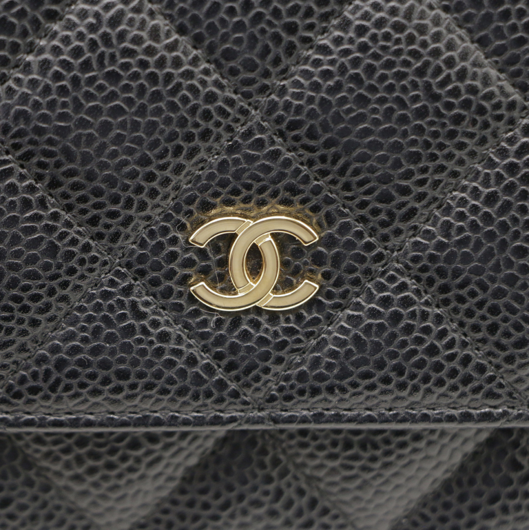 Chanel Classic Caviar Black Wallet on Chain 