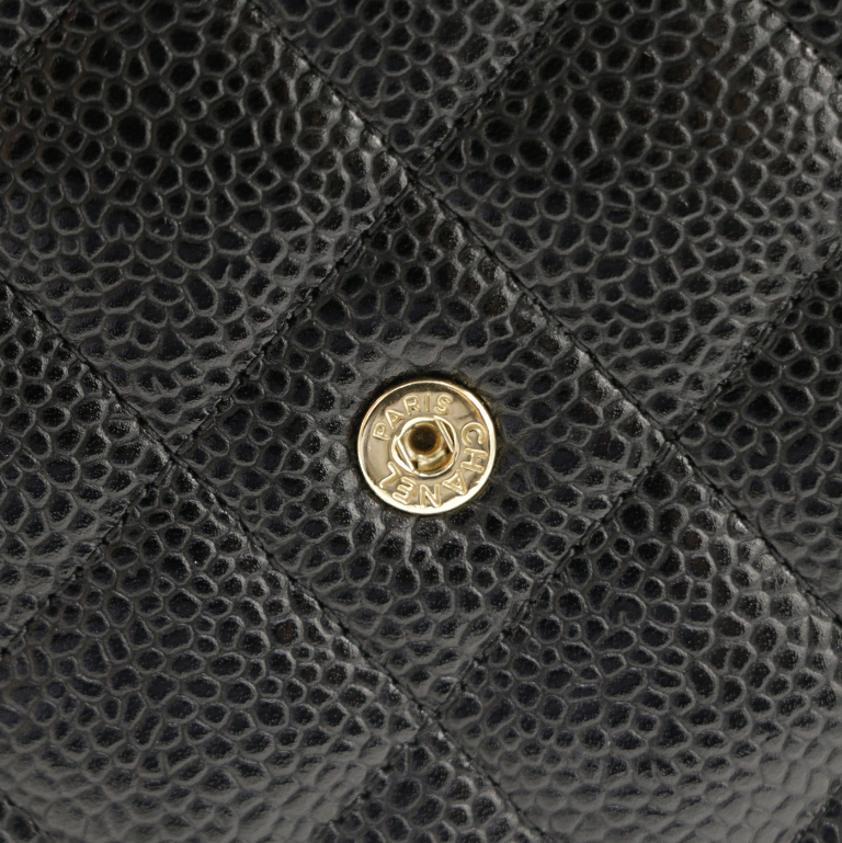 Chanel Classic Caviar Black Wallet on Chain 