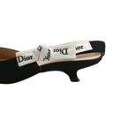 Christian Dior J'Adior Slingback Pump Black Technical Fabric In Size  37