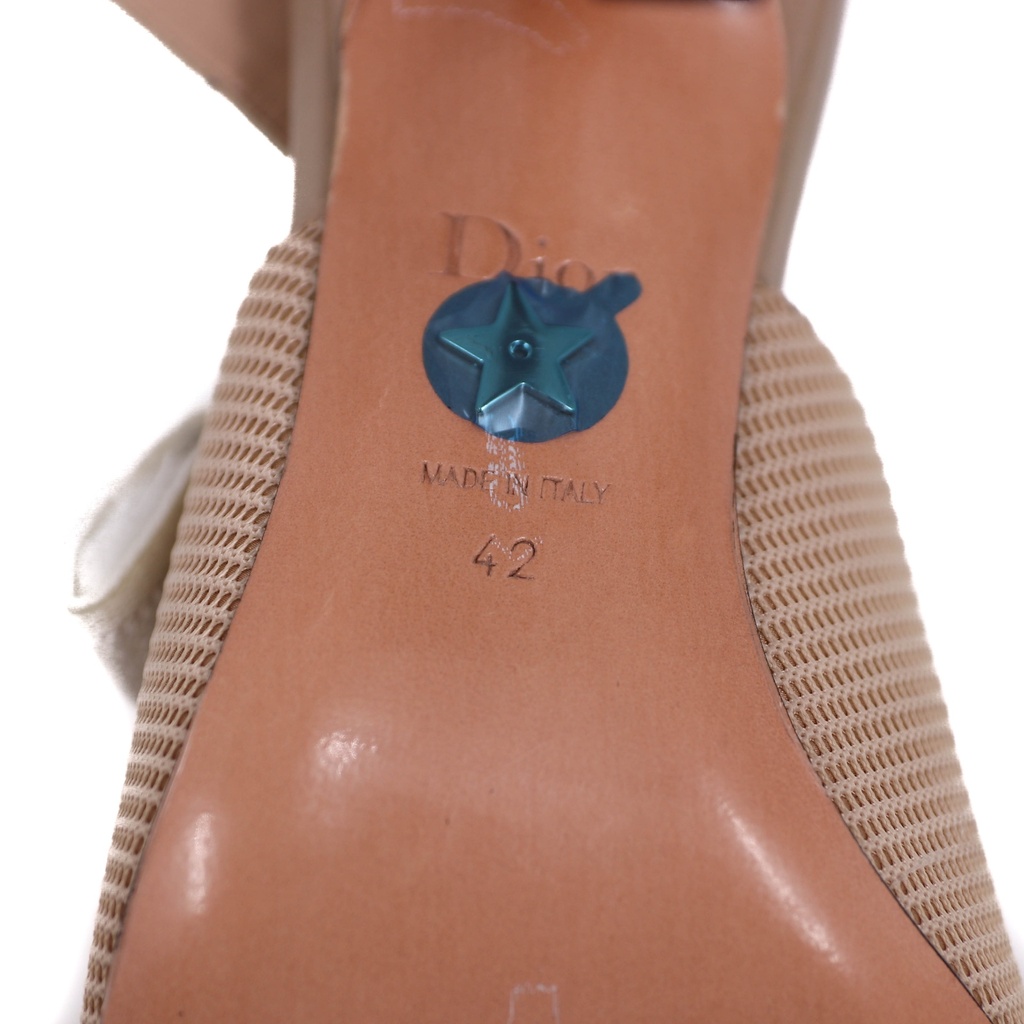 Christian Dior J'Adior Slingback Pump Nude in Technical Fabric In Size 42