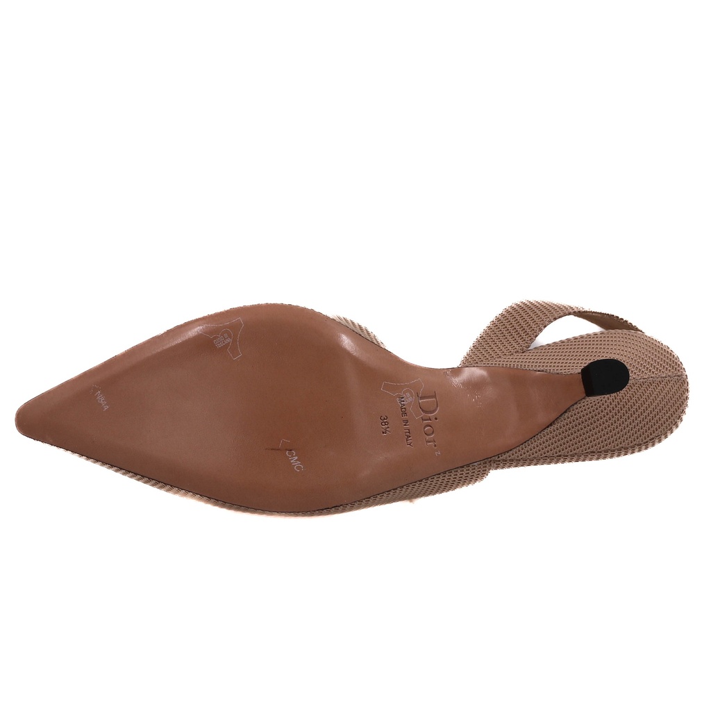 Christian Dior J'Adior Slingback Pump Beige Technical Fabric In Size 38