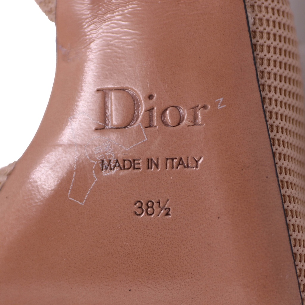 Christian Dior J'Adior Slingback Pump Beige Technical Fabric In Size 38