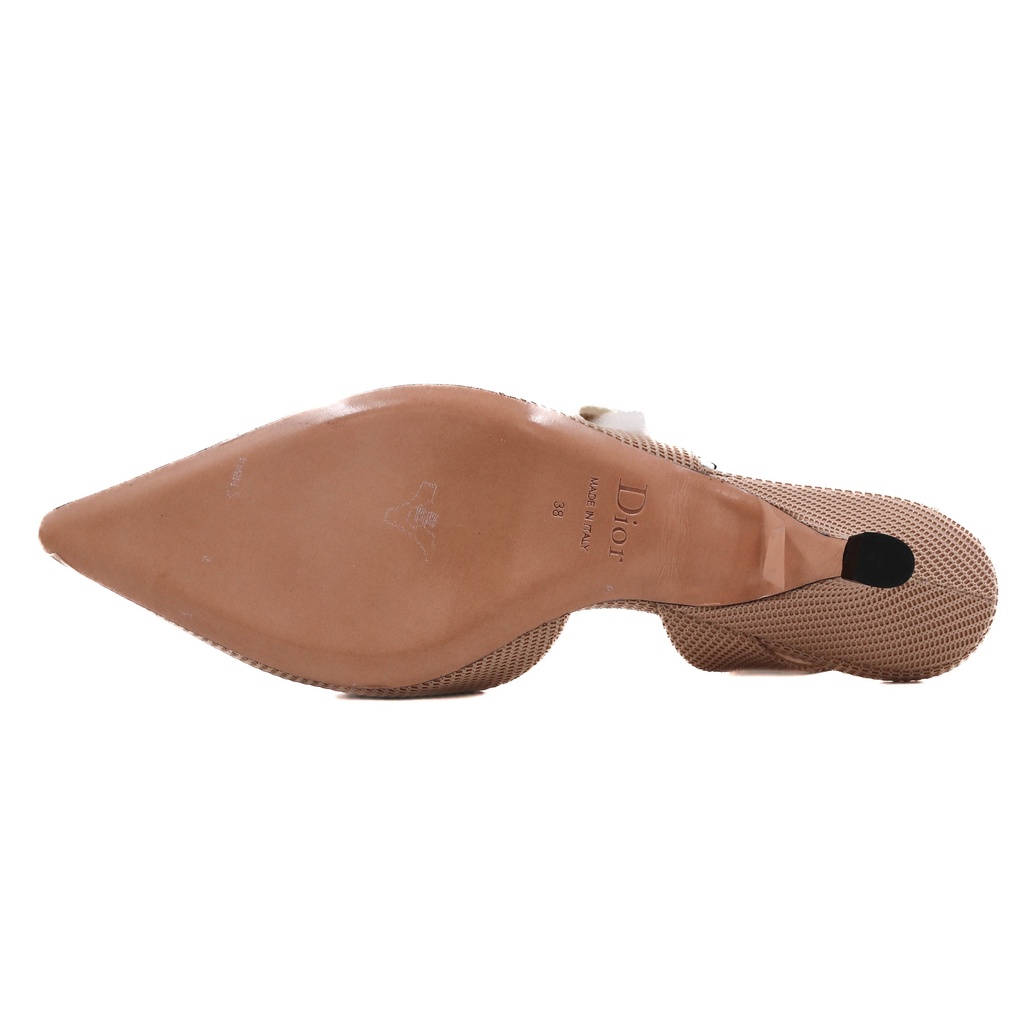 Christian Dior J'Adior Slingback Pump Beige Technical Fabric In Size 38