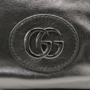 Gucci Double G Leather Messenger Bag Black 725696