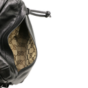 Gucci Double G Leather Messenger Bag Black 725696