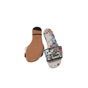 Christian Dior Dway Sandal Embroidered Multicolor Flower Size 35 1/2