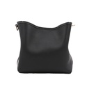 Gucci GG Emblem Black Leather Bucket Bag