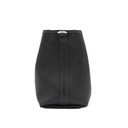 Gucci GG Emblem Black Leather Bucket Bag