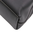 Gucci GG Emblem Black Leather Bucket Bag